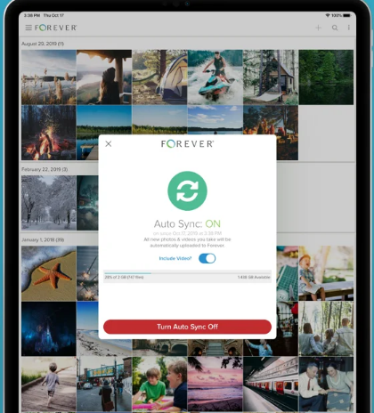screenshot of FOREVER Storage